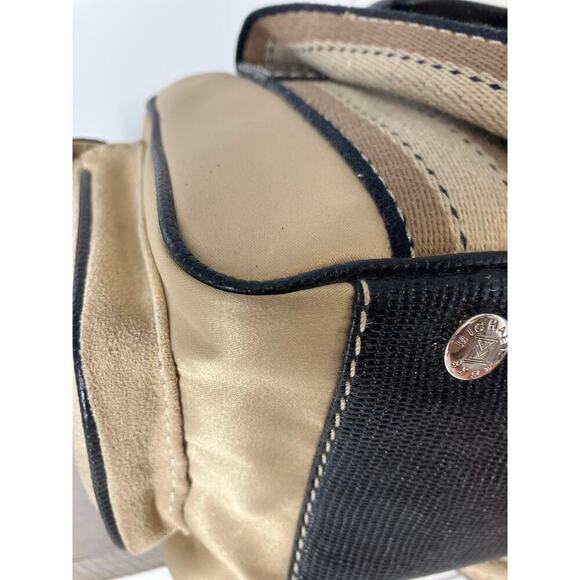 MICHAEL KORS SATIN, CANVAS STRIPED BLINGED MAKEUP DUFFLE BAG - Picture 11 of 16